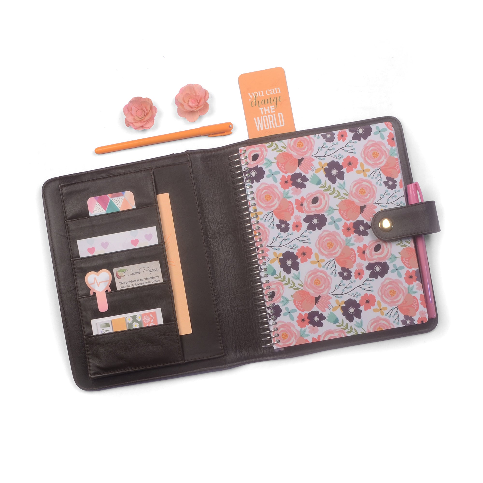 BELLA Zippered A5 / Half Size Planner Cover for Coil Bound 